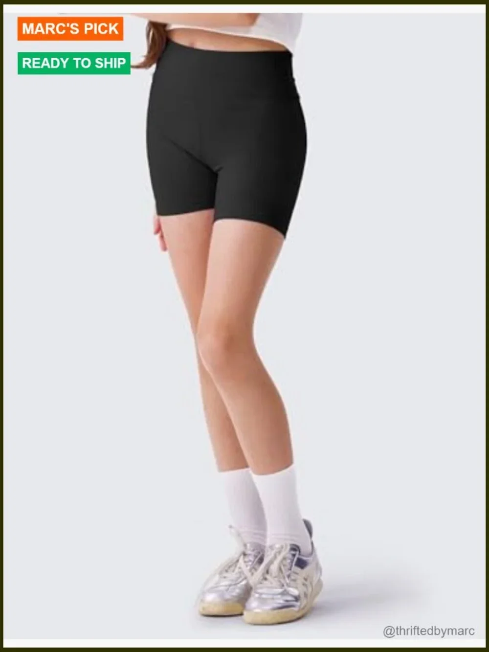 3 Pack High Waisted Biker Shorts for Girls Teens Athletic Yoga